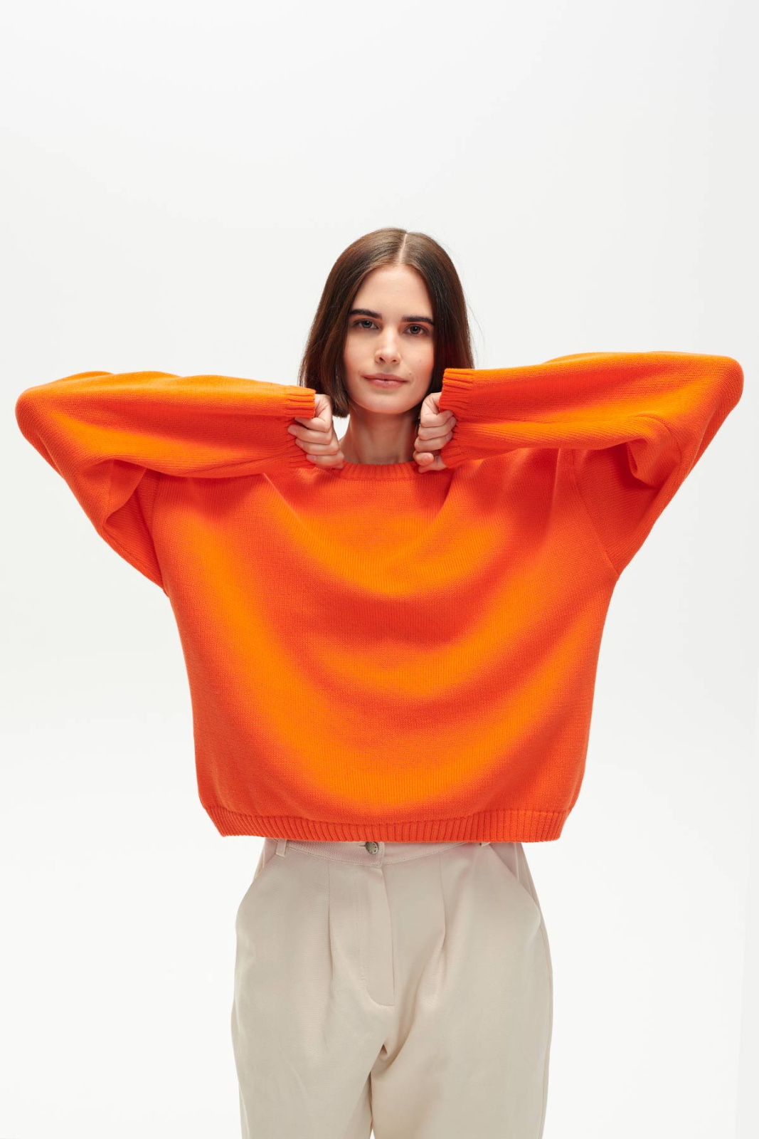 Dakota Sweter Pomarańczowy Outlet Elementy