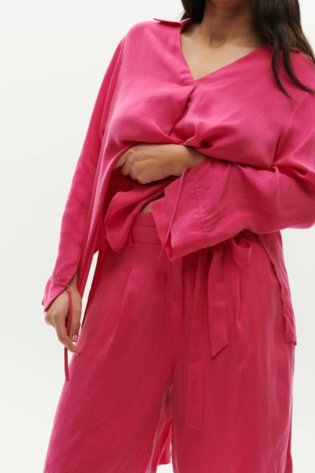 Tris Cupro Bermuda Shorts Fuchsia Outlet Elementy
