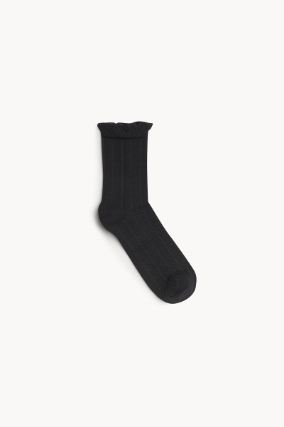 Frill Soft Socks Black