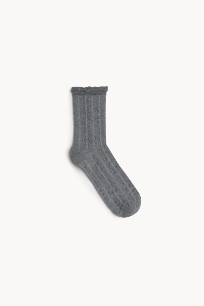 Frill Soft Socks Grey melange