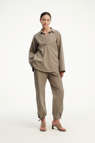 Rosa Poplin Shirt Khaki