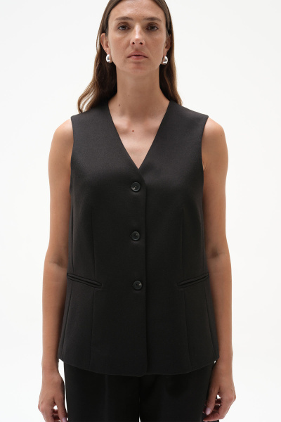 Aster Wool Vest Black