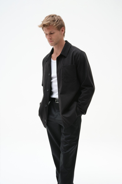 Dante Tencel Overshirt Black