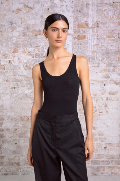 Alora Cashmere Bodysuit Black