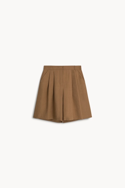 Carmen Linen Bermudy Karmelowy