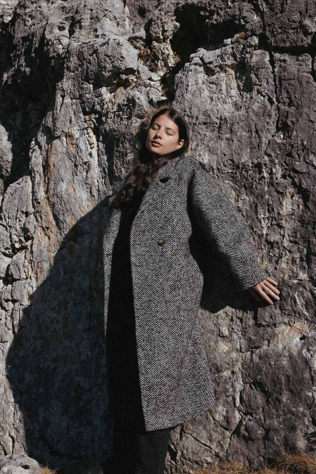 Allure HERRINGBONE Coat Wool coats Elementy